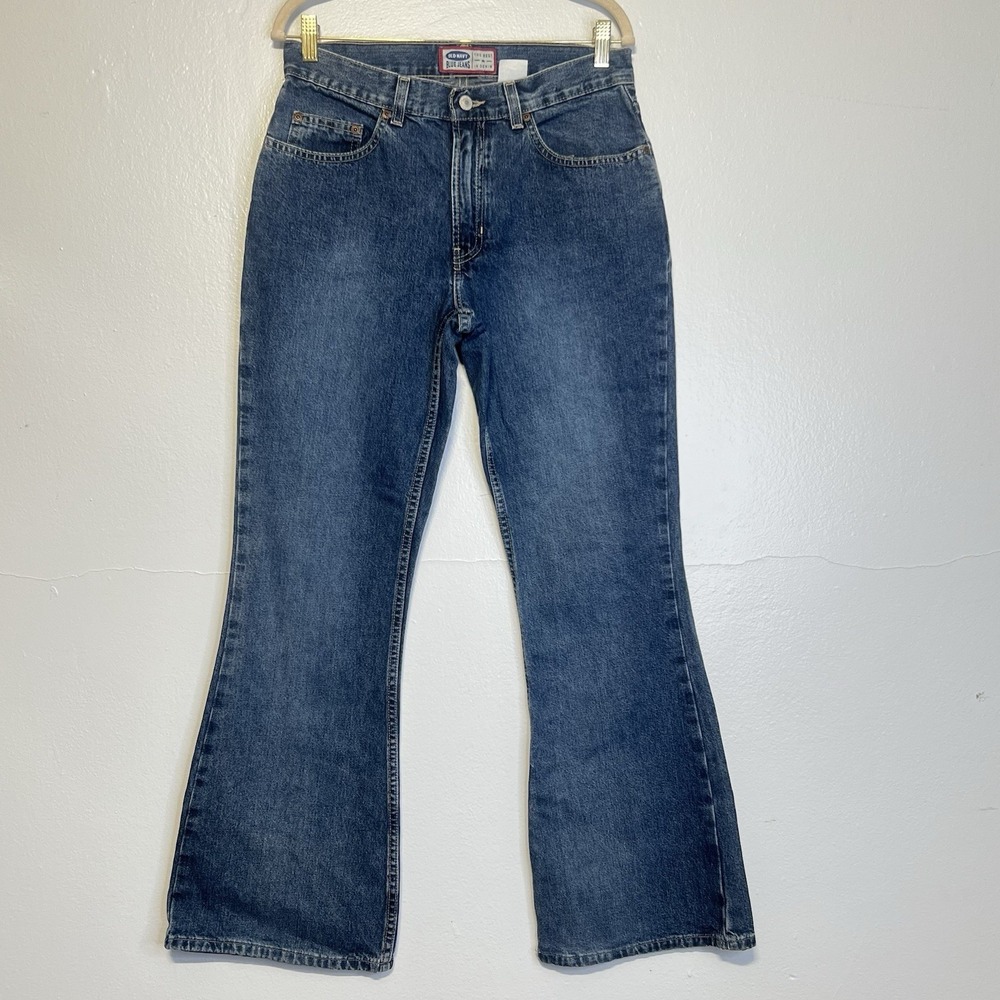 Vintage Old Navy Jeans Women's Size 8 Blue Denim Flare Bell Bottom 90s Y2K Boho